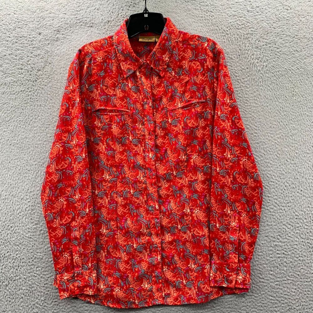 Wrangler Red Paisley Button-Down Shirt